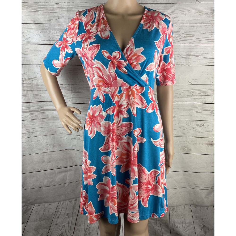 Heyton Faux Wrap Dress Lily Print